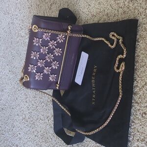 NWOT Strathberry East/West Mini - Maroon and Pink Crystal